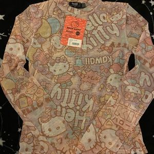 no longer sold NWT dollskill Hello Kitty meshshirt
